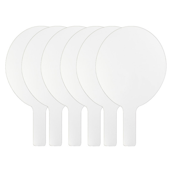 Oval Dry Erase Answer Paddles, 7" x 12", Pack of 6