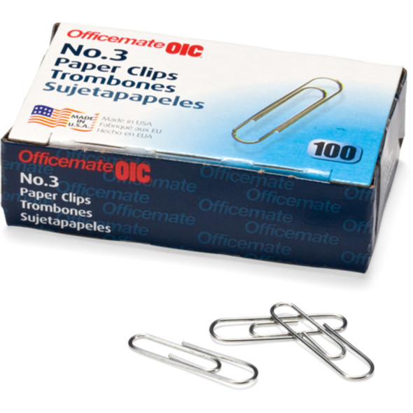 Paper Clips, #3 Gem, 100 Per Box, 10 Boxes Paper Clips, #3 Gem, 100 Per Box, 10 Boxes