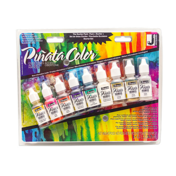 Piñata Colors Alcohol Ink, Overtones Exciter Pack, Set of 9