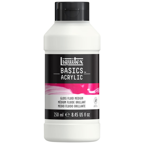 Basics Gloss Fluid Medium - 250ml Bottle Basics Gloss Fluid Medium - 250ml Bottle