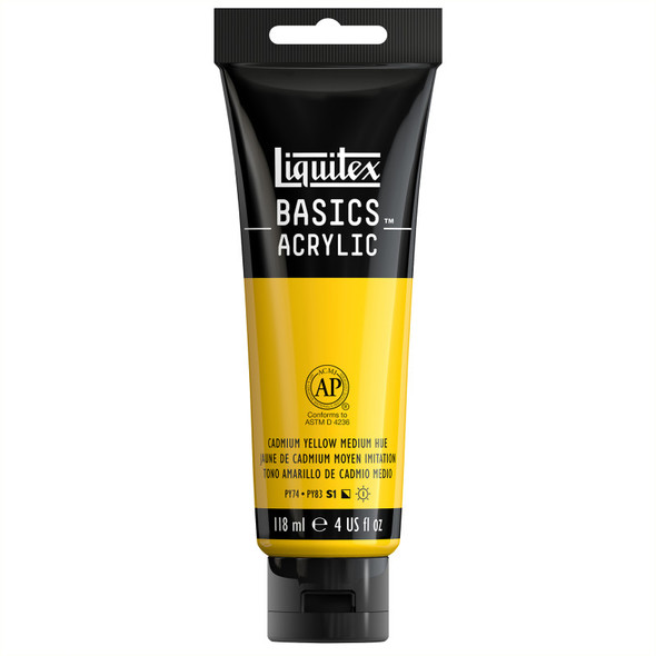 LQ BASICS 118ml tube - Cadmium Yellow Medium Hue LQ BASICS 118ml tube - Cadmium Yellow Medium Hue