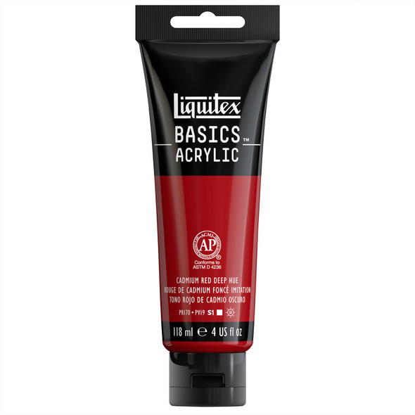 LQ BASICS 118ml tube - Cadmium Red Deep Hue LQ BASICS 118ml tube - Cadmium Red Deep Hue