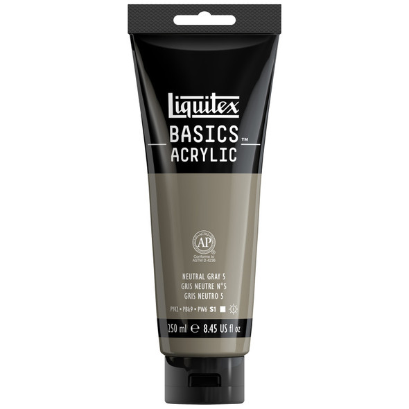 LQ BASICS 250ml tube - Neutral Gray Value 5 LQ BASICS 250ml tube - Neutral Gray Value 5