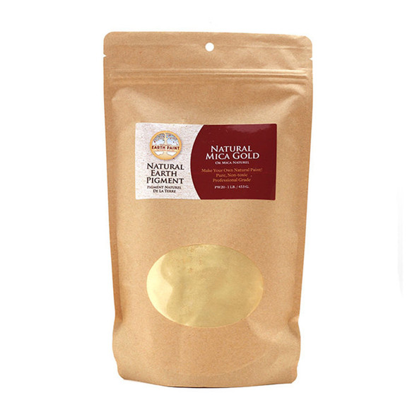 Earth & Mineral Pigments - Natural Gold Mica  - 1 lb.