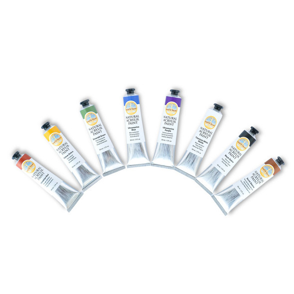 Natural Acrylik Paint - Earth Colors Set - 8 Pack