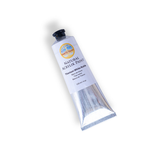 Natural Acrylik Paint - Titanium White Rutile, 4 oz