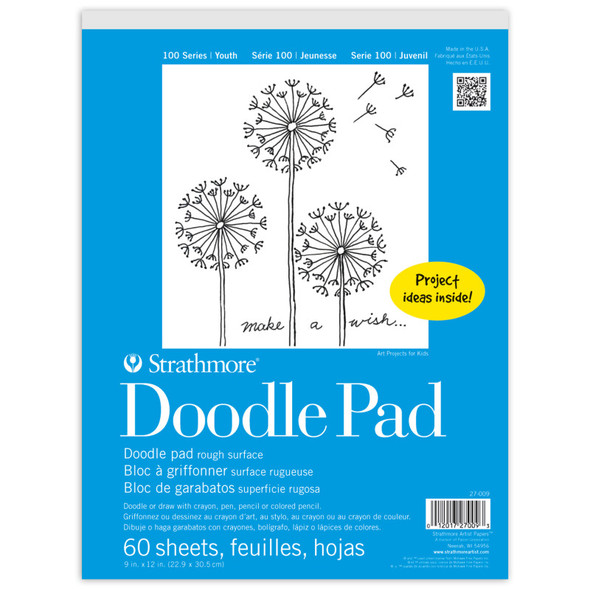 Strathmore 100 Series Doodle Paper Pad, Tape Binding, 60 Sheet, 9x12 inch, 1 Count Strathmore 100 Series Doodle Paper Pad, Tape Binding, 60 Sheet, 9x12 inch, 1 Count