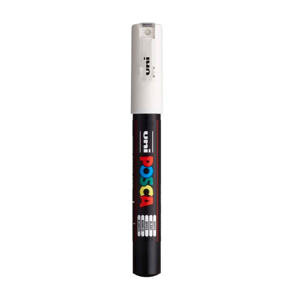 uni® POSCA PC-1M Water-Based Paint Markers, Extra Fine Tip (0.7mm), White