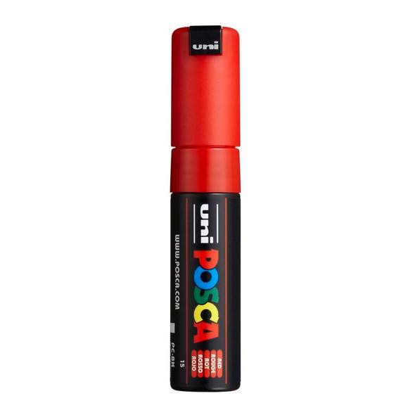 uni® POSCA PC-8K Water-Based Paint Markers, Broad Tip (8mm), Red