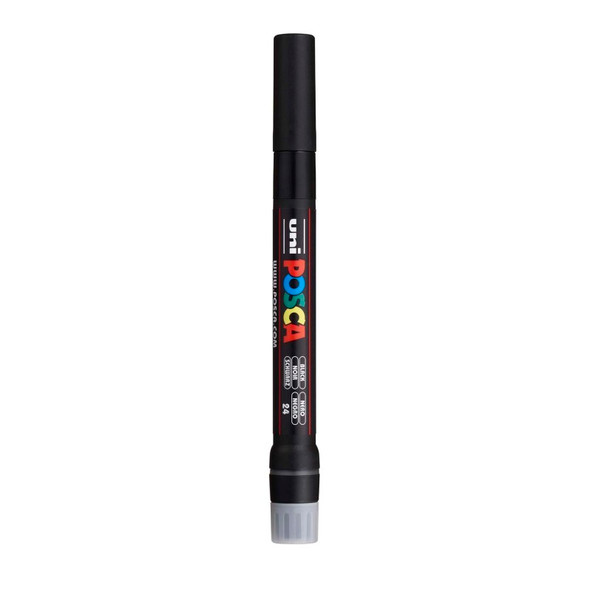 uni® POSCA PCF-350 Water-Based Paint Markers, Brush Tip (1-10mm), Black