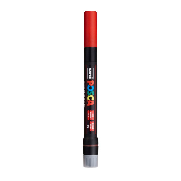 uni® POSCA PCF-350 Water-Based Paint Markers, Brush Tip (1-10mm), Red