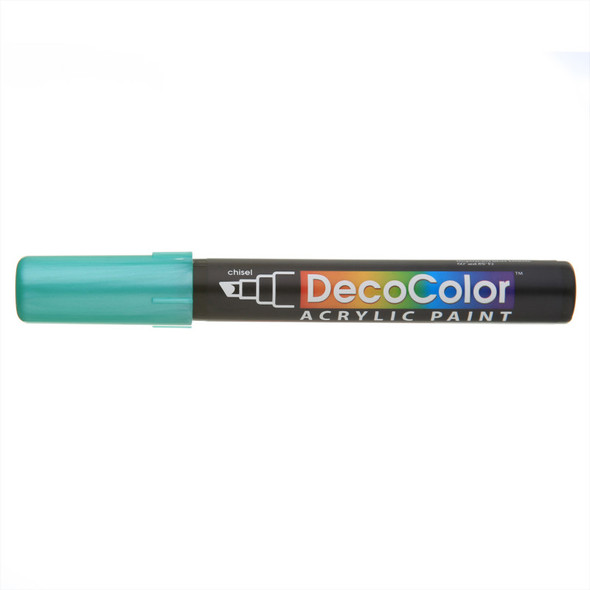 DecoColor® Acrylic Paint Pen, 315M-S, Chisel Tip, Metallic Green