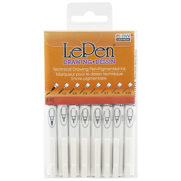 4100-8A LE PEN DRAWING 8PC SET 4100-8A LE PEN DRAWING 8PC SET