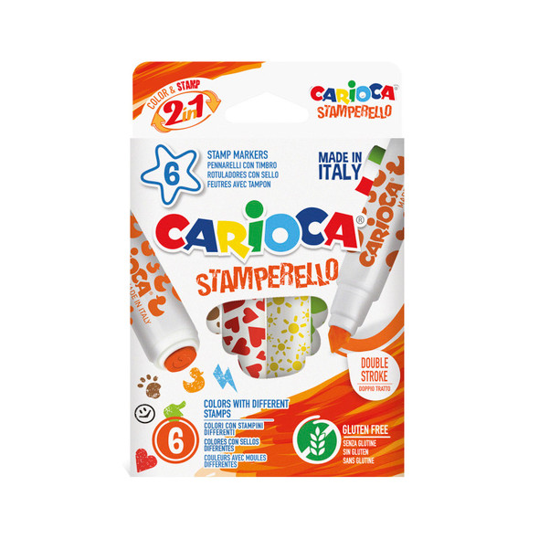 Stamperello Color & Stamp Washable Felt Tip Pens - 6 Pieces Stamperello Color & Stamp Washable Felt Tip Pens - 6 Pieces