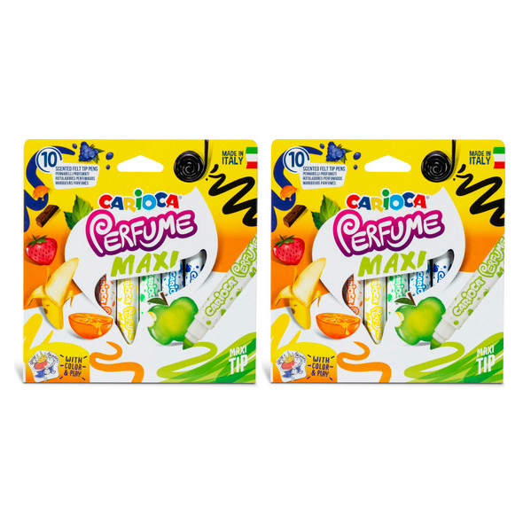 Perfume Maxi Washable Felt Tip Pens, 10 Per Pack, 2 Packs