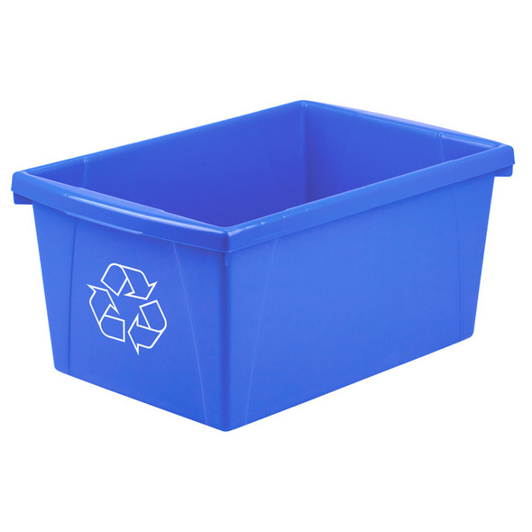 5.5 Gallon Recycling Bin, Blue
