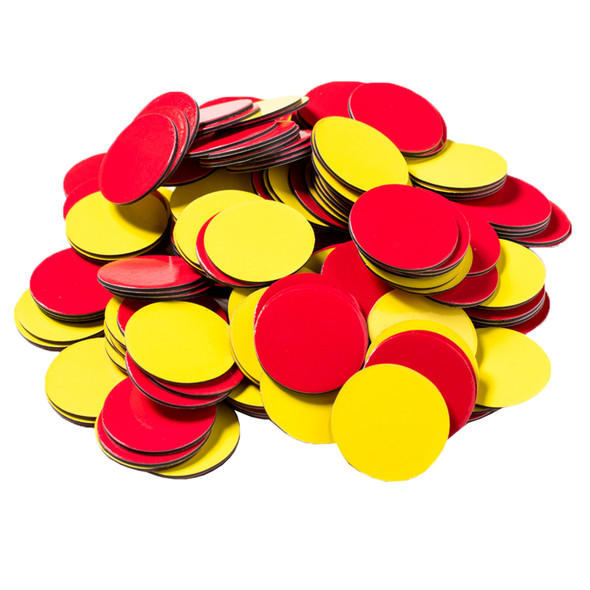 Magnetic Two-Color Counters, 200 Per Pack, 3 Packs