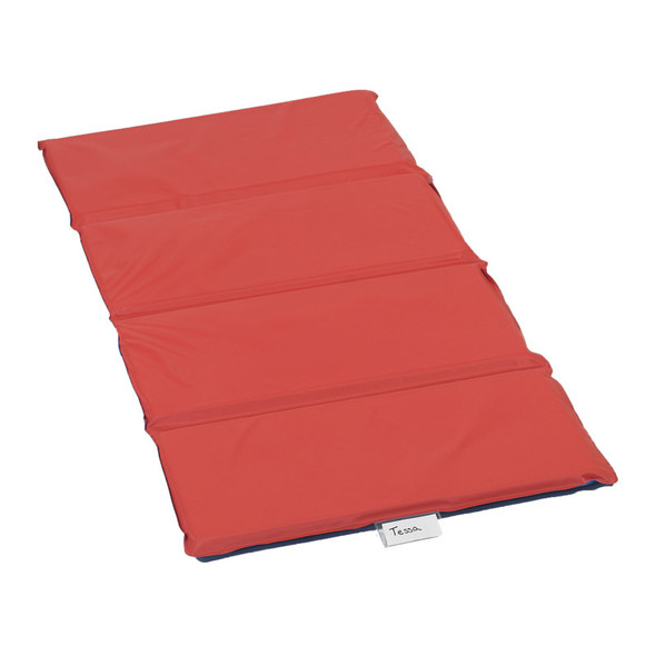 1" 4 Section Folding Rest Nap Mat - Red/Blue 1" 4 Section Folding Rest Nap Mat - Red/Blue