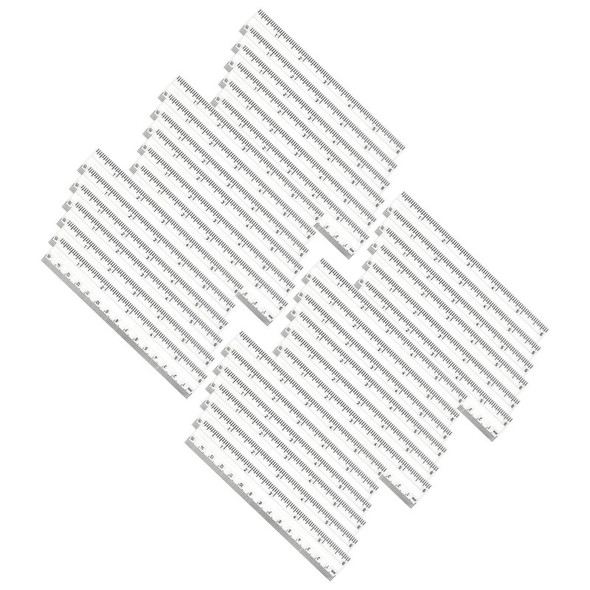 Double Bevel Plastic Ruler, 6", Clear, Pack of 36