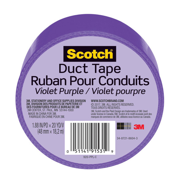 Duct Tape for Artists, 1.88 in x 20 yd (48 mm x 18.2 m), Purple