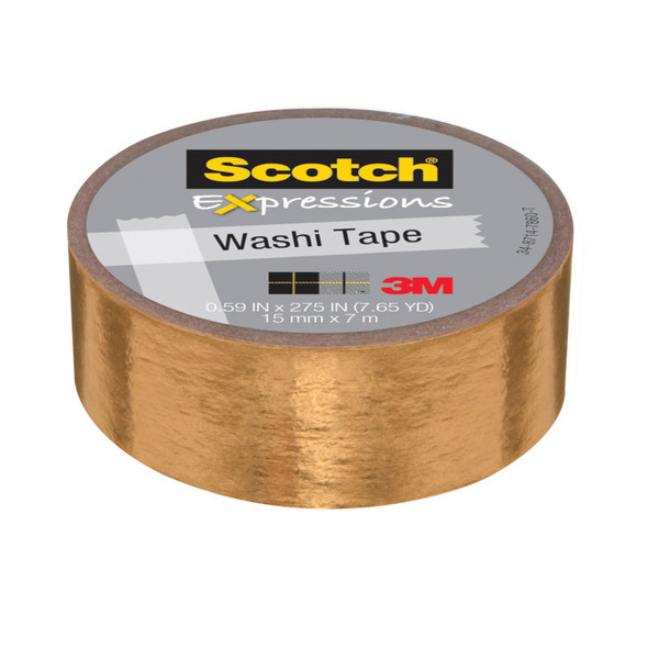 Expressions Washi Tape, .59" x 275", Gold Foil