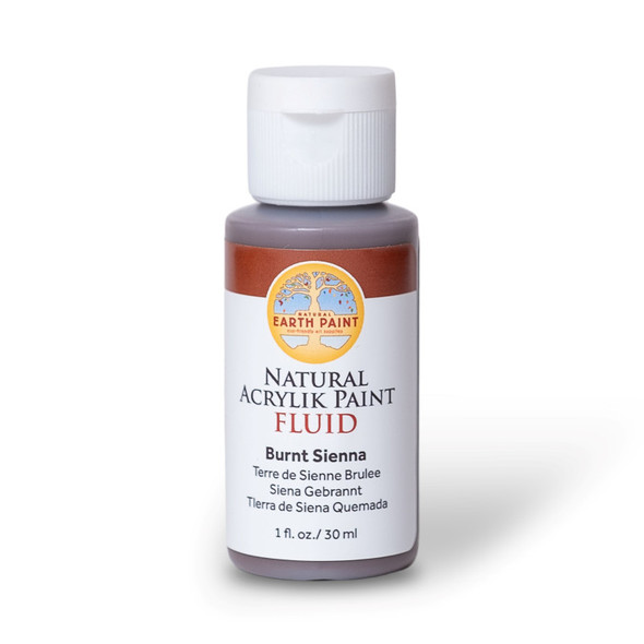 Natural Fluid Acrylik Paint, 1 oz, Burnt Sienna