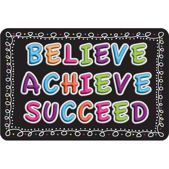 The Original Fun Mat® Computer Mouse Pad, 11.75x8 in, Believe, Achieve, Succeed, Chalk Loops
