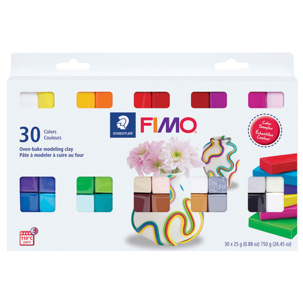 FIMO® Soft Modeling Clay, 0.88 oz, Assorted Colors, Set of 30