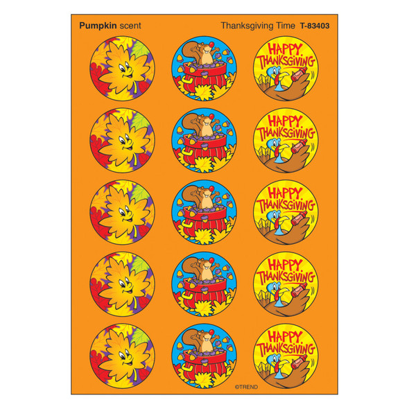 Thanksgiving Time/Pumpkin Stinky Stickers®, 60 ct.