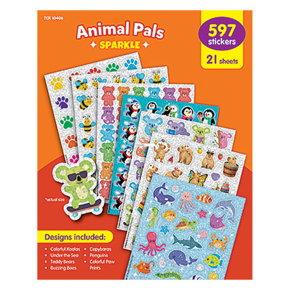 Animal Pals Sparkle Stickers Variety Pack