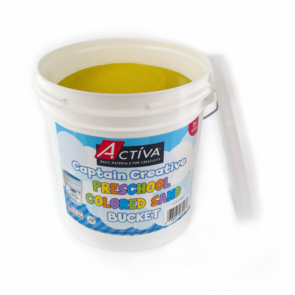 Preschool Colored Sand, Sand Art, Bright Yellow, 12 lb Bucket
