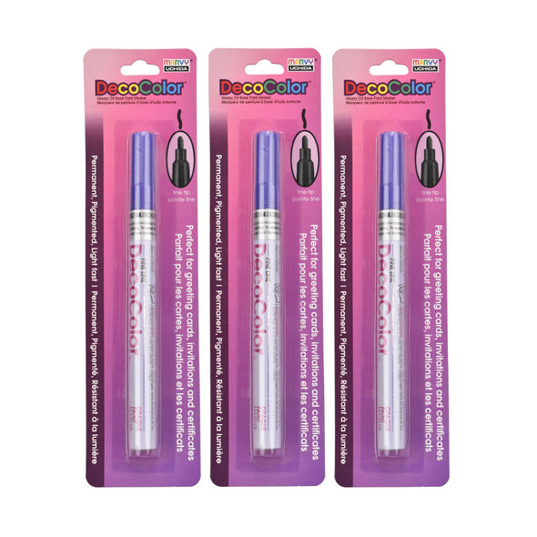 DecoColor® Paint Marker, Fine Tip, 200-S, Violet #8, Set of 3
