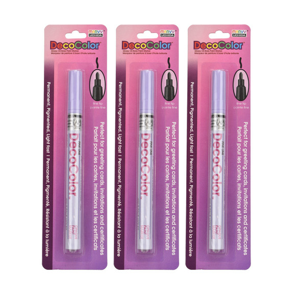 DecoColor® Paint Marker, Fine Tip, 200-S, Pale Violet #31, Set of 3