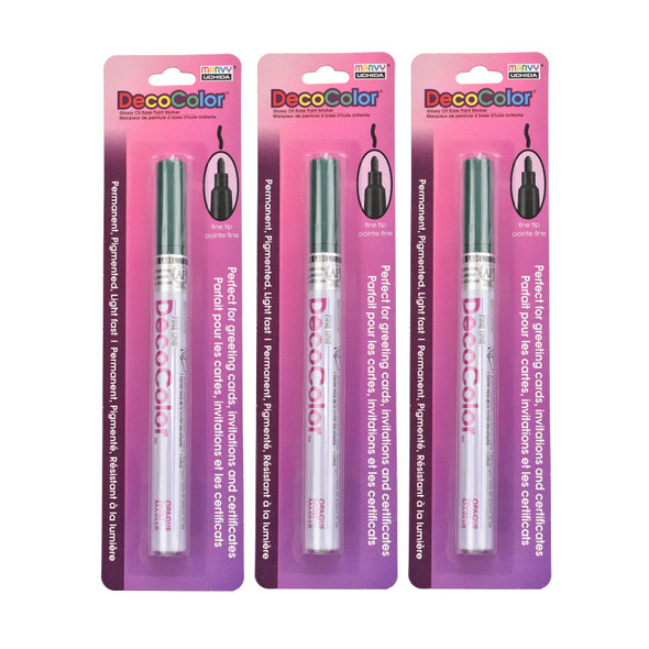 DecoColor® Paint Marker, Fine Tip, 200-S, Pine Green #72, Set of 3