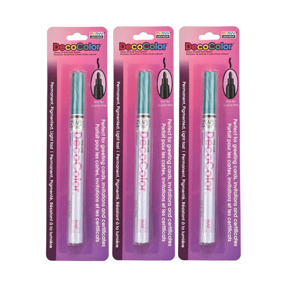 DecoColor® Paint Marker, Fine Tip, 200-S, Teal #73, Set of 3