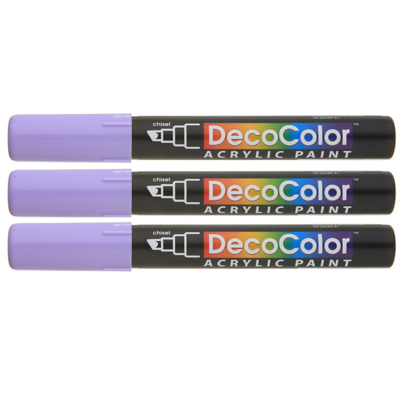 DecoColor® Acrylic Paint Marker, 315-S, Chisel Tip, Wisteria #62, Set of 3