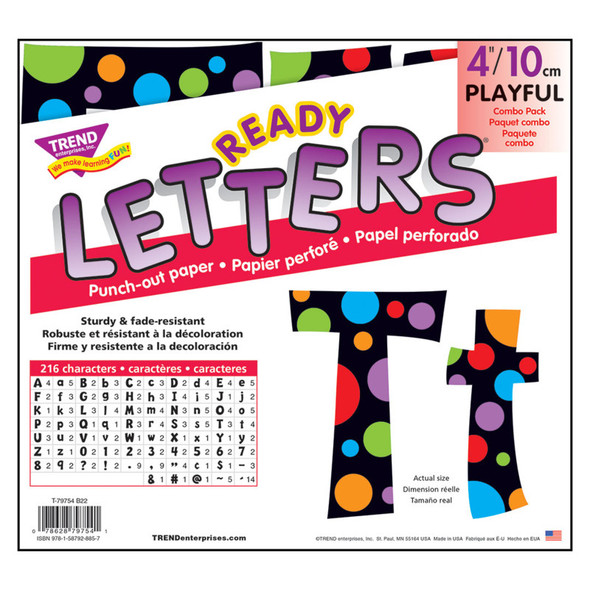 Neon Dots 4" Playful Combo Ready Letters®