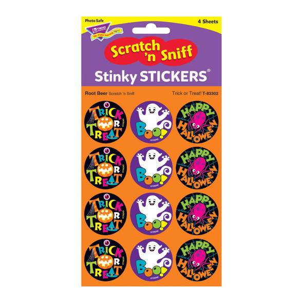 Trick or Treat!/Root Beer Stinky Stickers®, 48 Count