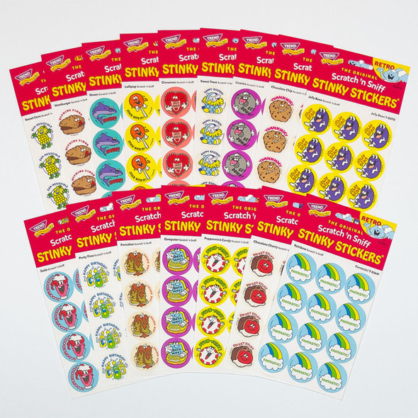 Retro Scratch 'n Sniff Stinky Stickers® Summer 2024 Collector Combo Set