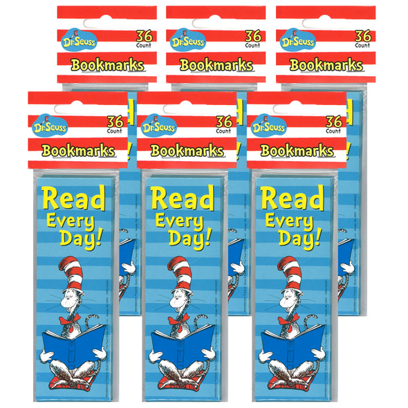 Cat in the Hat Read Every Day Bookmarks, 36 Per Pack, 6 Packs - EU-834280BN