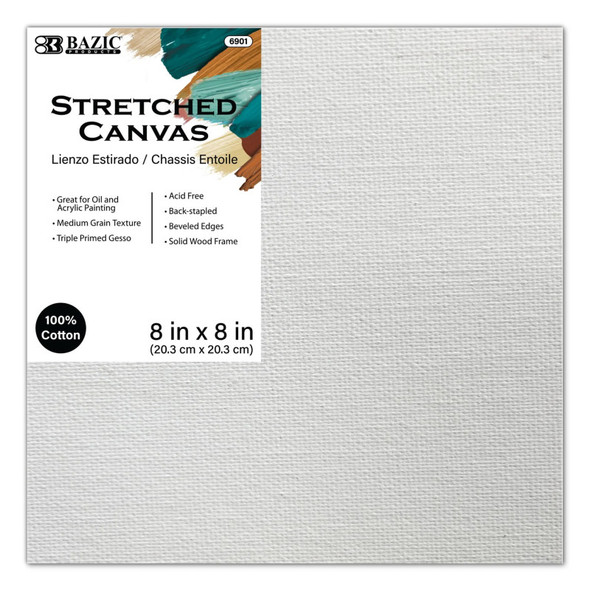 Stretched Canvas, 8 x 8 in