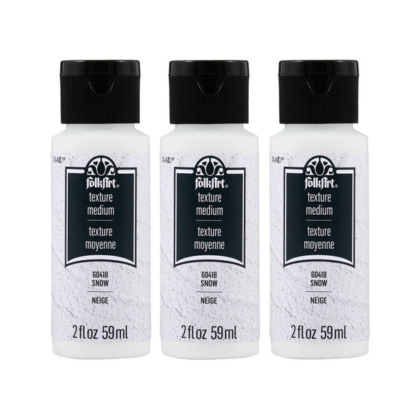 Textured Medium, 2 oz, Snow, 3-Pack
