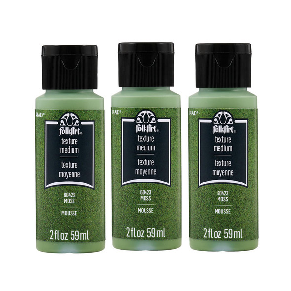 Textured Medium, 2 oz, Moss, 3-Pack