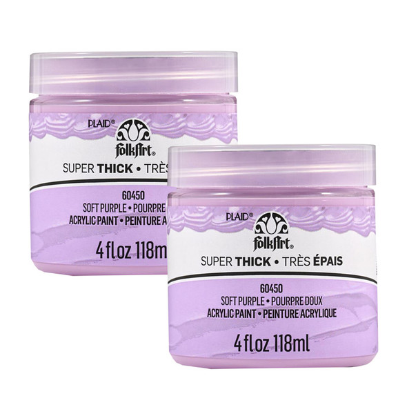 Super Thick Acrylic Paint, 4 oz, Soft Purple, 2-Pack