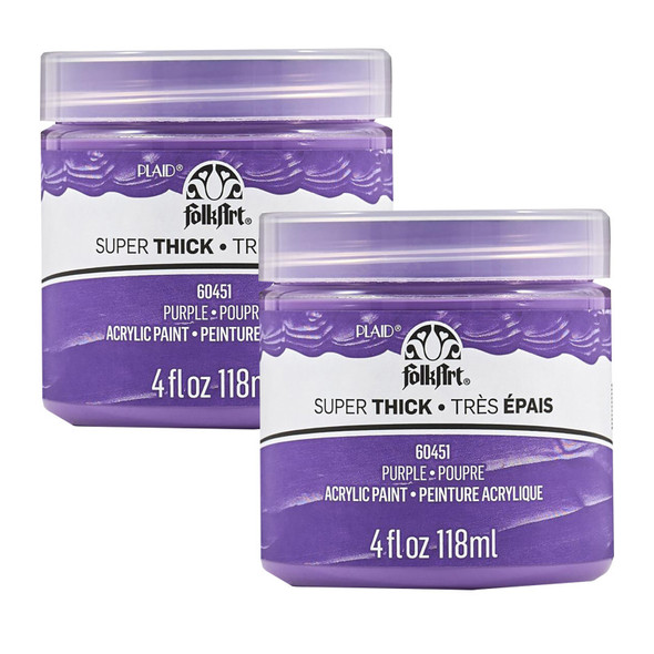 Super Thick Acrylic Paint, 4 oz, Purple, 2-Pack