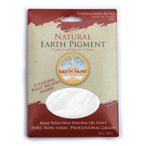 Earth & Mineral Pigment, Titanium White Rutile, 3 oz
