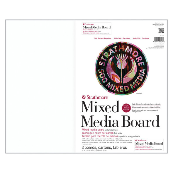 500 Series Mixed Media Board, Mixed Media Board, 2 Sheet, 16x20 inch