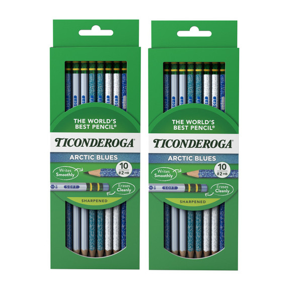 Arctic Blue #2 HB Pencils, 10 Count, 2 Pack