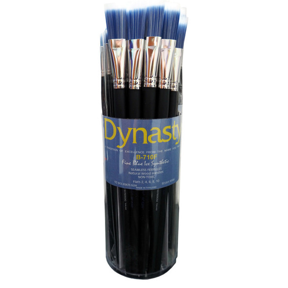 Blue Ice Flat Brush Canister, 50 Brushes