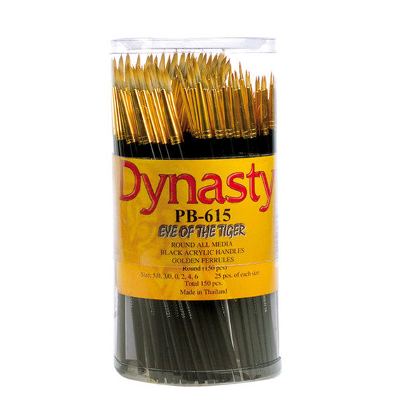 Eye of the Tiger Round Brush Canister, 150 Brushes